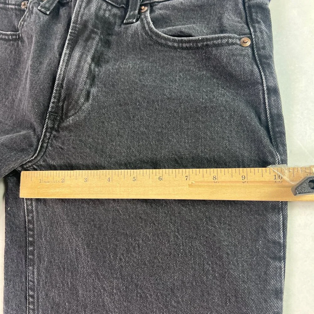 Abercrombie Fitch Jeans Women's 28x30* Low Rise Baggy Black Faded Denim Tag 25R - Picture 14 of 16